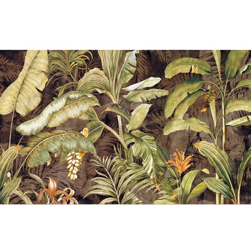 Tropix Banana Leaves Wallpaper Mural for Bedroom Decoration Customized Wall Covering in Green