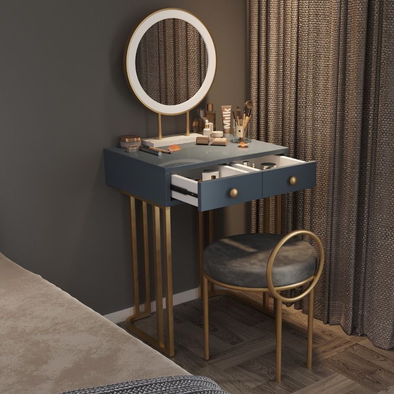 Wood Make-up Vanity 15.74" Wide Vanity Tables with 2 Storage Drawers