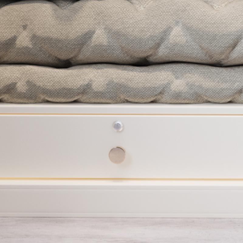 White Wood Wardrobe Cabinet With Drawers and Clothes Hanging Rod Storage Armoire