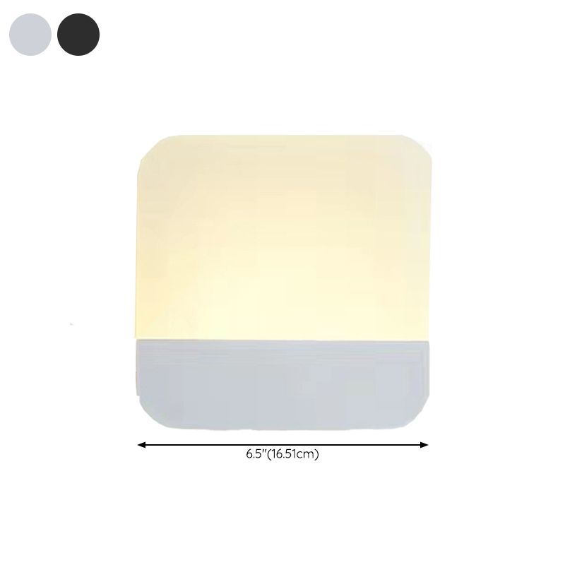 1 Light Geometric Flush Mount Wall Sconce Contemporary Metal Wall Light Sconces