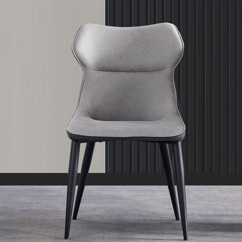 Modern Style Kitchen Dining Side Chair Polyurethane Dining Chair with Carbon Steel Legs