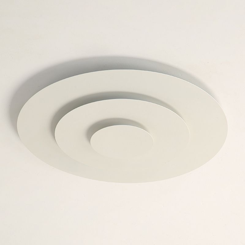 Lacquered Metal LED Flush Mount in Modern Concise Style Acrylic Geometric Ceiling Light in White