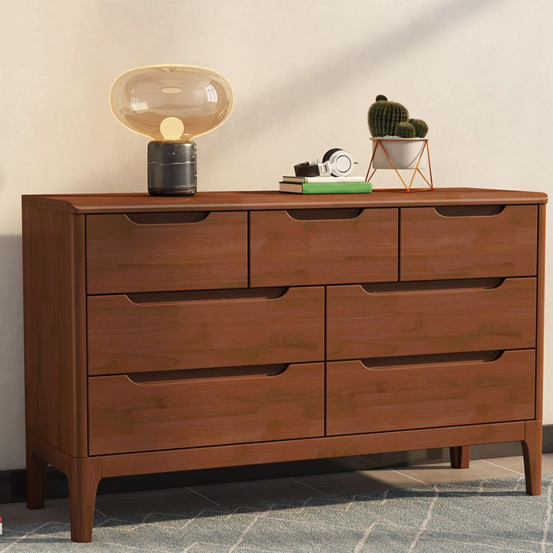Contemporary Storage Chest Dresser Solid Wood Dresser with 5/6/7 Drawers