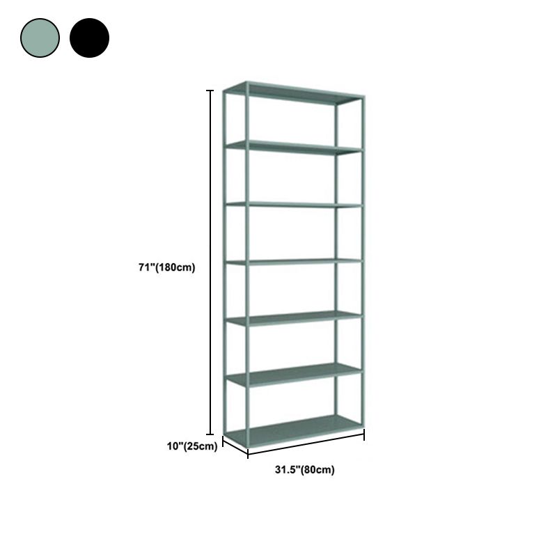 Vertical Metal Frame Bookshelf Modern Open Storage Bookcase , 10" W X 71" H