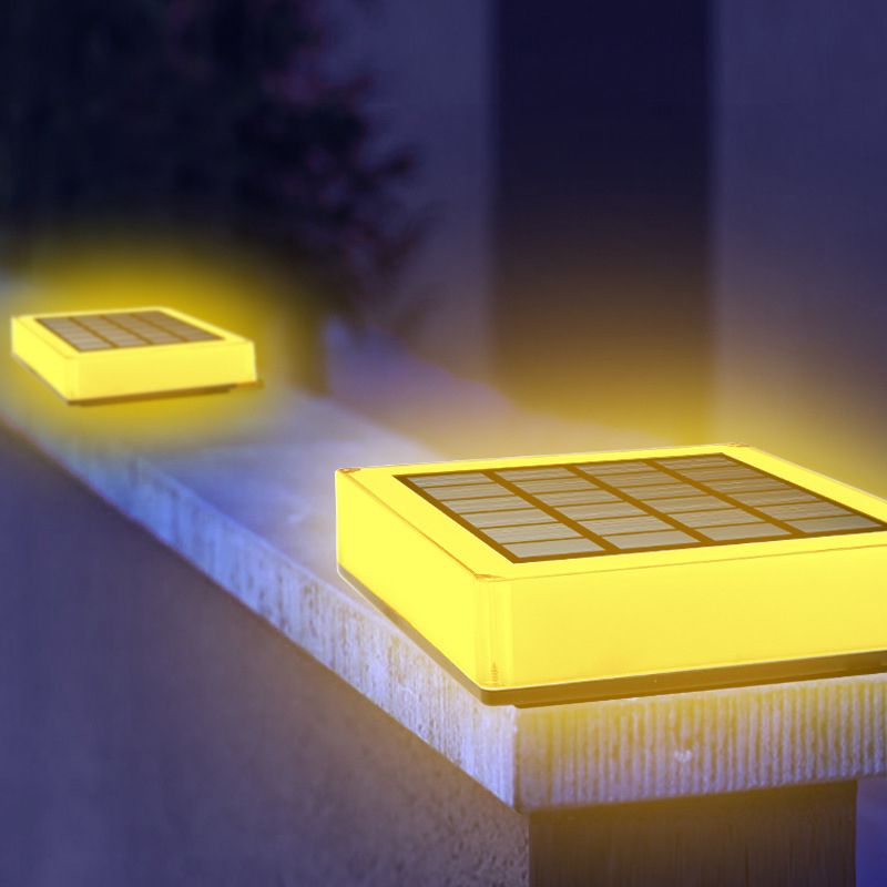 Black Waterproof Outdoor Lights Square Pillar Lamp for Garden