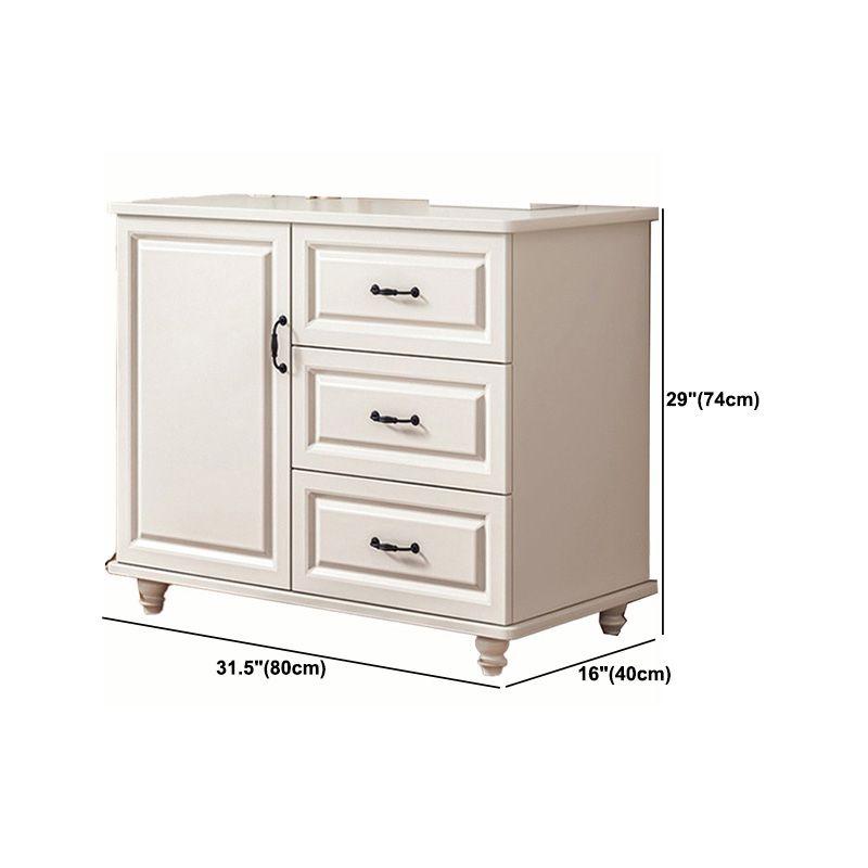 Mid-Century Modern Accent Cabinet Square Storage Cabinet with Drawer