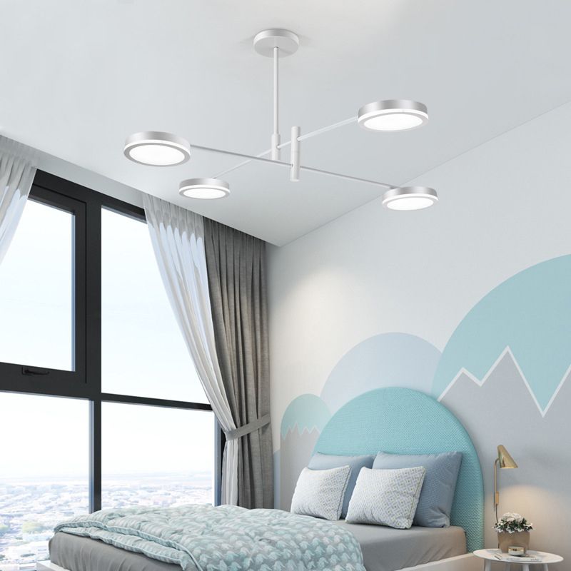 Luce del lampadario Starburst METTAGLIO MODERE METTAGLIO 4/6 GUE KIT LAMPAGGIO BIANCO/NERO E GOLD, LUCE COLDA/BIANCA