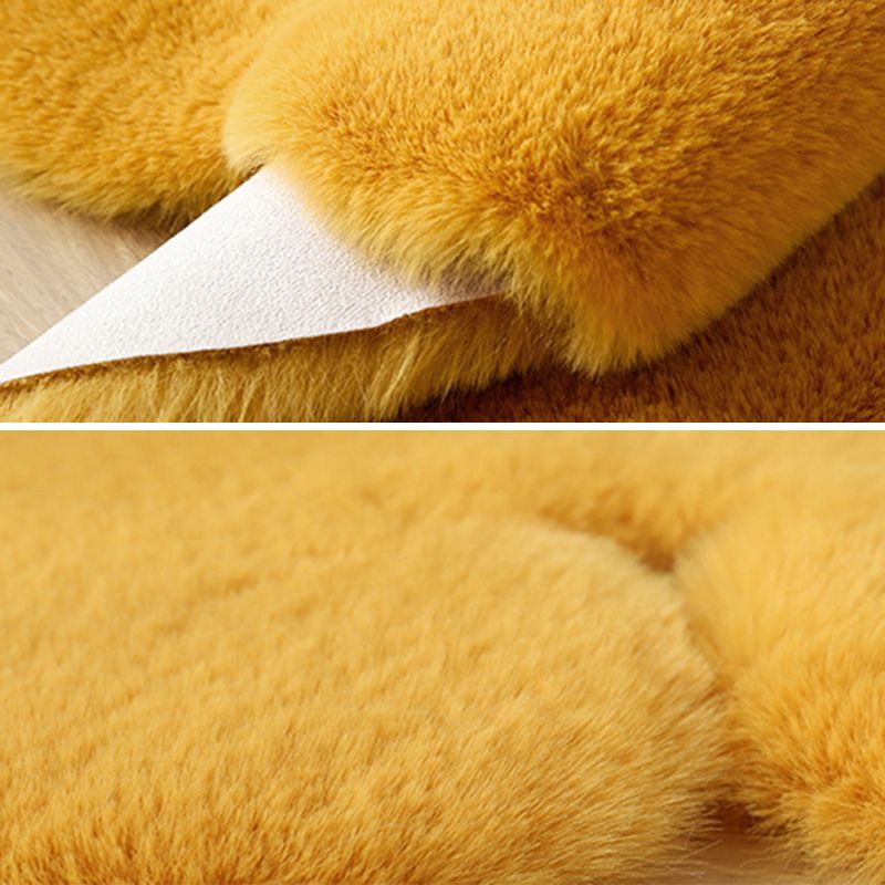 Lovely Bear shaped Area Rug Stylish Solid Shag Polypropylene Indoor Carpet Easy Care Friendly Washable Rug for Bedroom