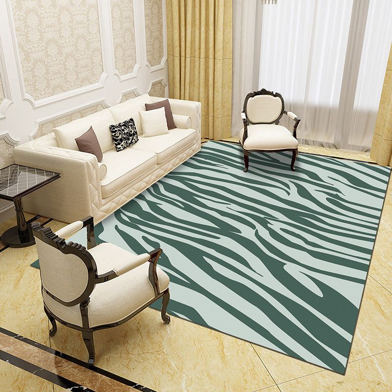 Unique Abstract Patterned Rug Multi Color Contemporary Rug Polypropylene Washable Pet Friendly Non-Slip Backing Rug for Lounge