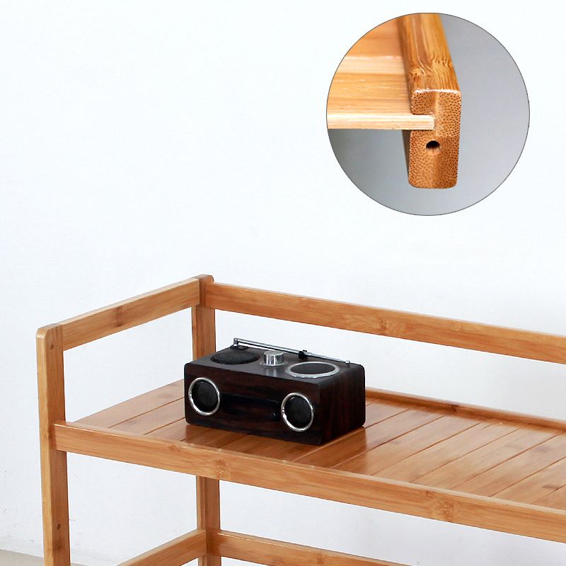 Brown Color Modern Style Bookshelf Bamboo Bookcase for Study Room