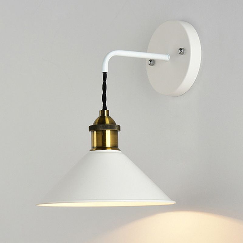 Macaron Cone Wall Sconce Lights Metallic Wall Sconce Lighting for Living Room