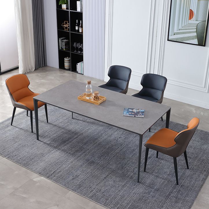 Sintered Stone Dining Table Set 1/4/5 Pcs Modern Dining Wingback Chairs