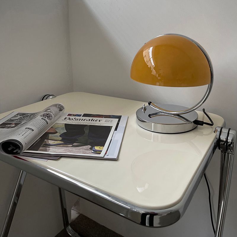 Ultramoderne eenvoud halfronde tafellamp handgeblazen glazen nachtkastje lamp voor slaapkamer