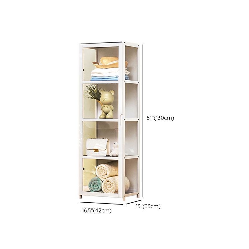 Modern Wood Accent Cabinet, Rectangle Lacquered Storage Cabinet, White