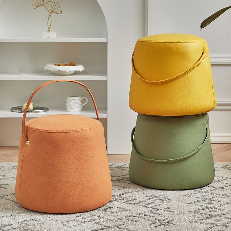 Fabric Standard Stool Modern Style Simple Household Round Footstool