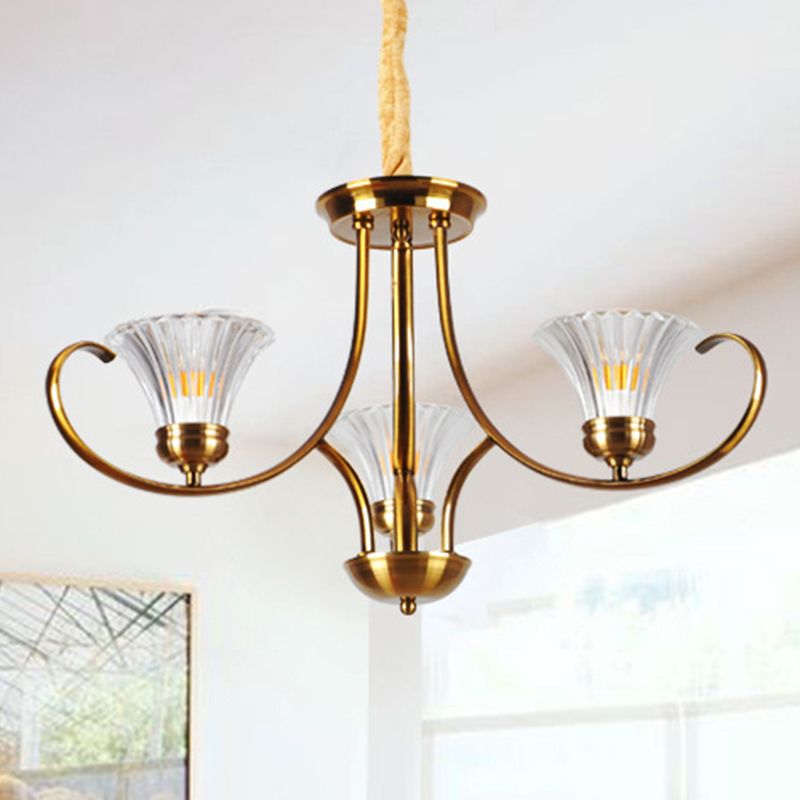 Brass 3/6 lumières lustre luminaire