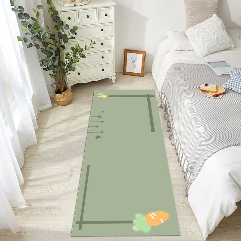 Trendy Cloud Pattern Rug Runner Polyester Carpet Non-Slip Backing Area Rug for Bedroom