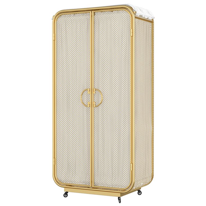 Modern Style Wardrobe Cabinet Clothes Rail Metal Wardrobe Armoire