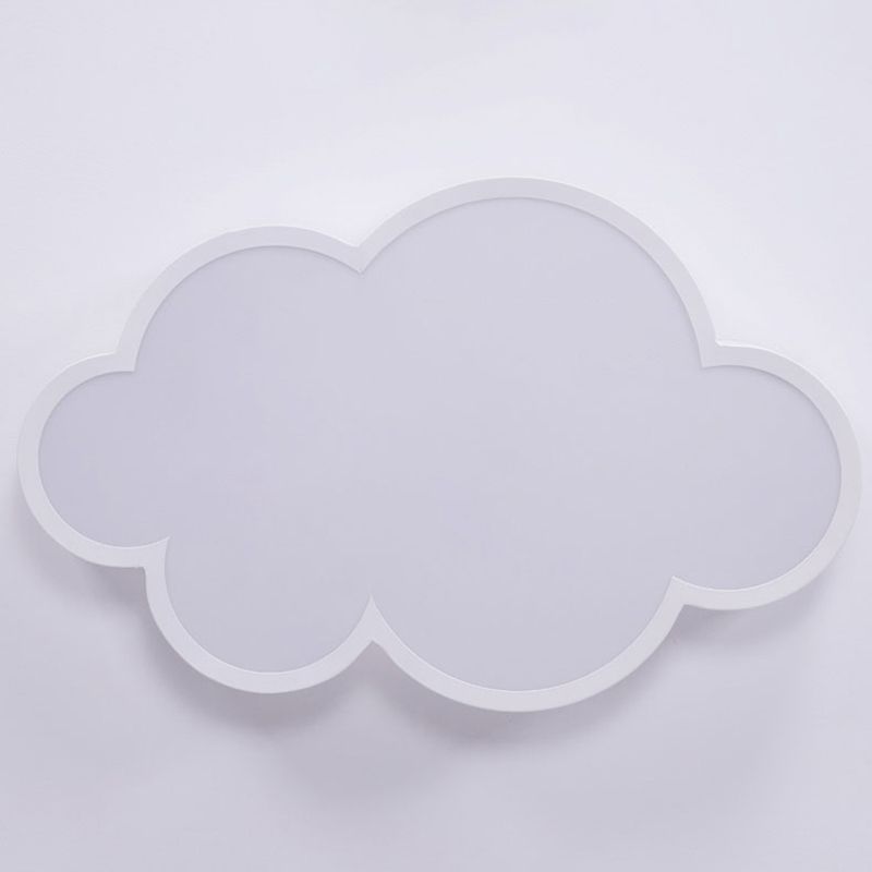 Metal Cloud Shape Flush Mount Light Lovely Colorful LED Ceiling Light for Kid's Room