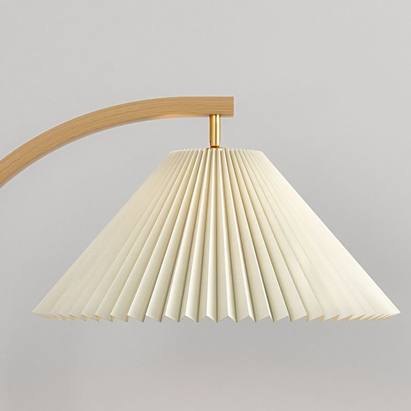 Lámpara moderna de lámpara simple de lámpara giratoria con sombra de tela para dormitorio