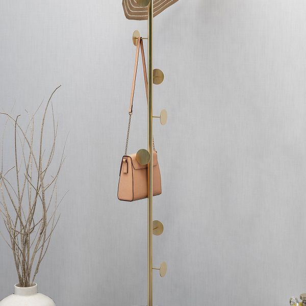 Gorgeous Hall Tree Double Shelves 8 Hooks Metal Coat Rack for Living Room