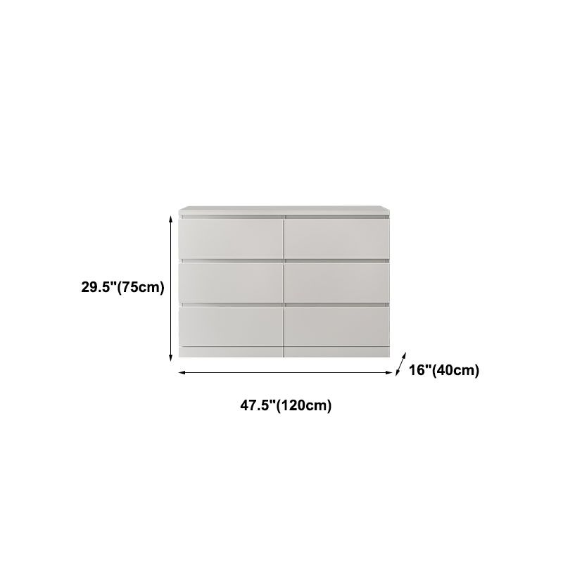 Modern Wood Storage Chest Dresser Horizontal White Dresser for Bedroom