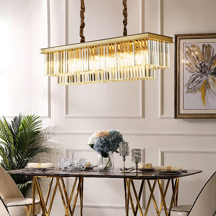 Lámpara de lámpara rectangular de la isla rectangular