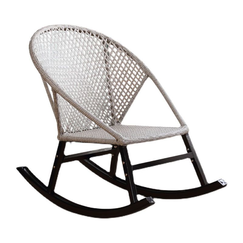 Rattan Rocking Chair Woven Rope Rocker Chair for Drawing Room