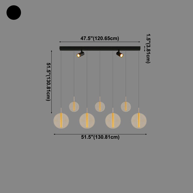 Unique Shape Island Lights Modern Style Metal Pendant Light Fixtures