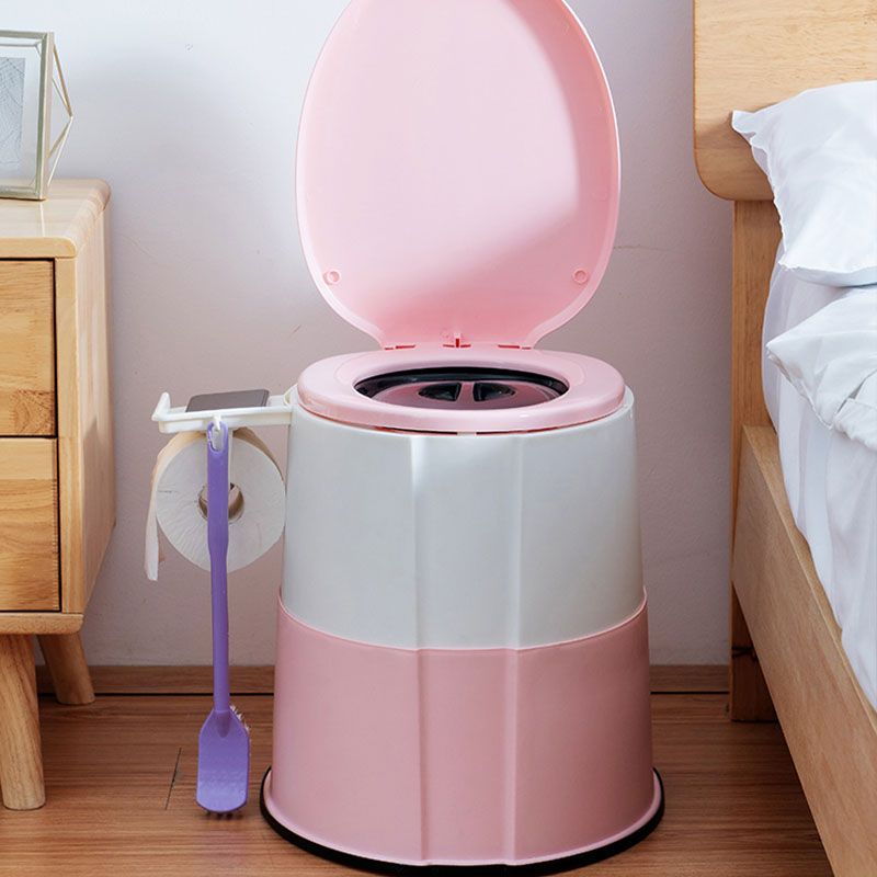 Contemporary Plastic Toilet Floor Mounted Toilet Bowl with Toilet Seat for Washroom