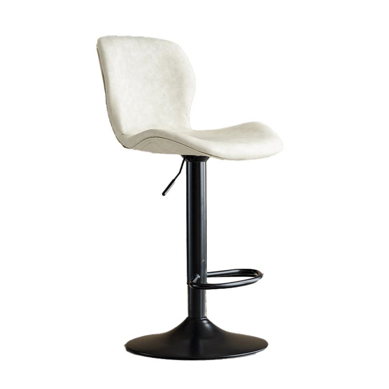 Contemporary Adjustable Height Stool Reception Leather Barstool