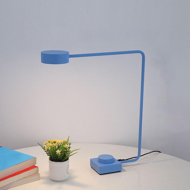 Right Angle Aluminum Study Lamp Nordic Metal Plug-in Table Light with Power Knob