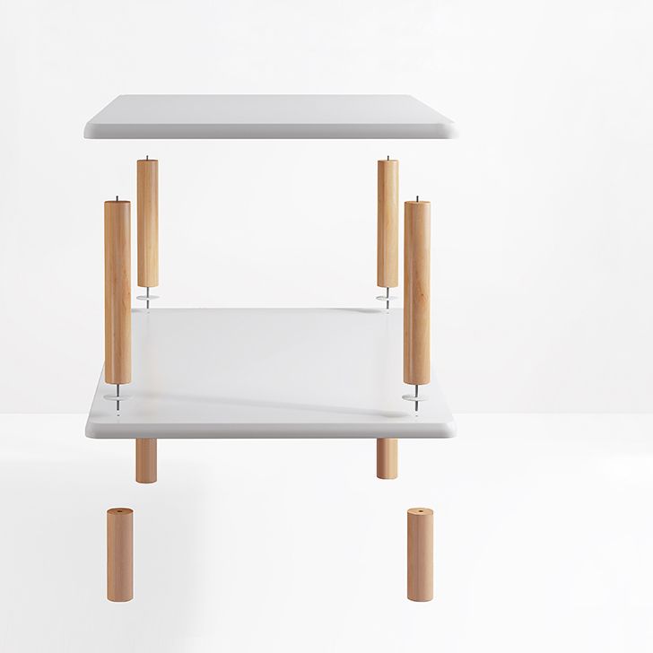 Scandinavian Bookshelf Engineered Wood Shelf Bookcase for Office