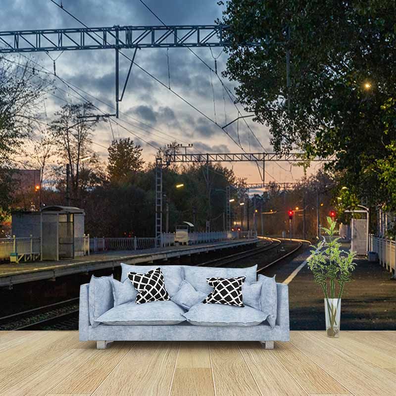 Environment Friendly Mural Wallpaper Urban Transportation Sleeping Room Wall Mural