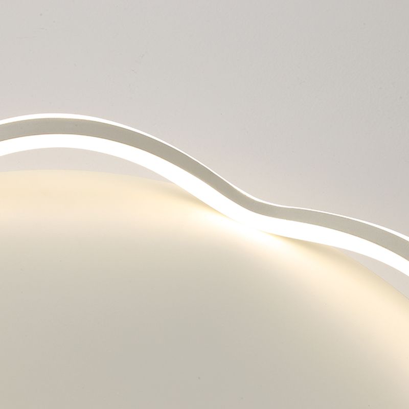 Minimalism Metal LED Ceiling Mounted Light Circle 1-Light Flush Light for Bedroom