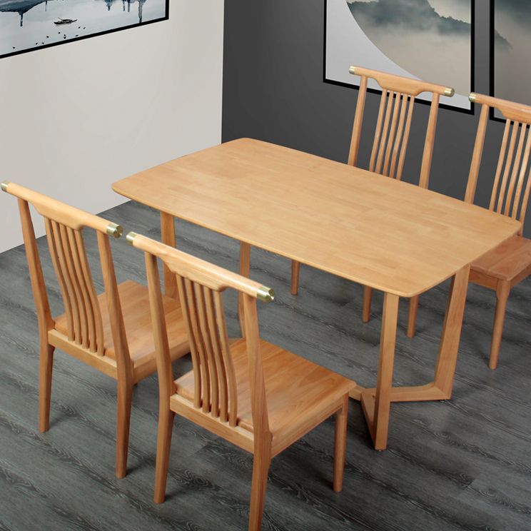 Chaises de salle à manger traditionnelles en bois massif, chaise latérale à dossier à lattes pour la maison
