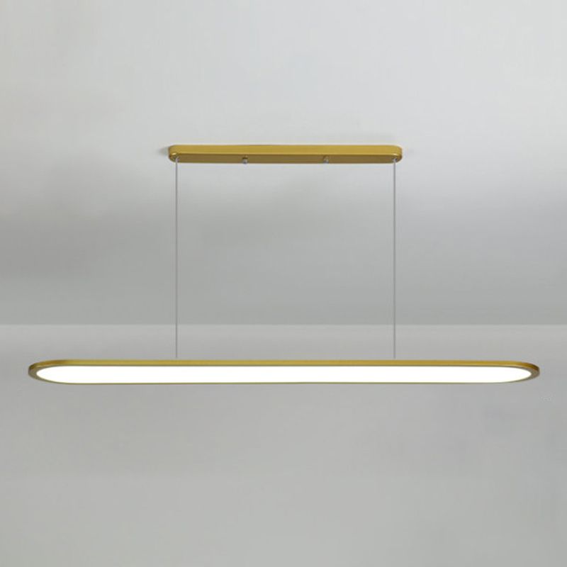 Ovaal eenvoud eiland hanger minimalistisch eetkamer metalen led 1-licht eilandlicht