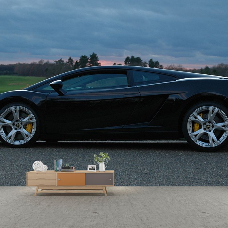 Creative Car Photography Mural Moisture Resistant for Living Room and Bedroom Wall Decor