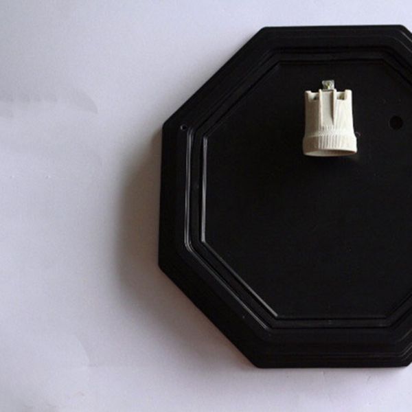 Octagonal Flush Mount Light Traditional Waterproof Ceiling Light with Glass Shade