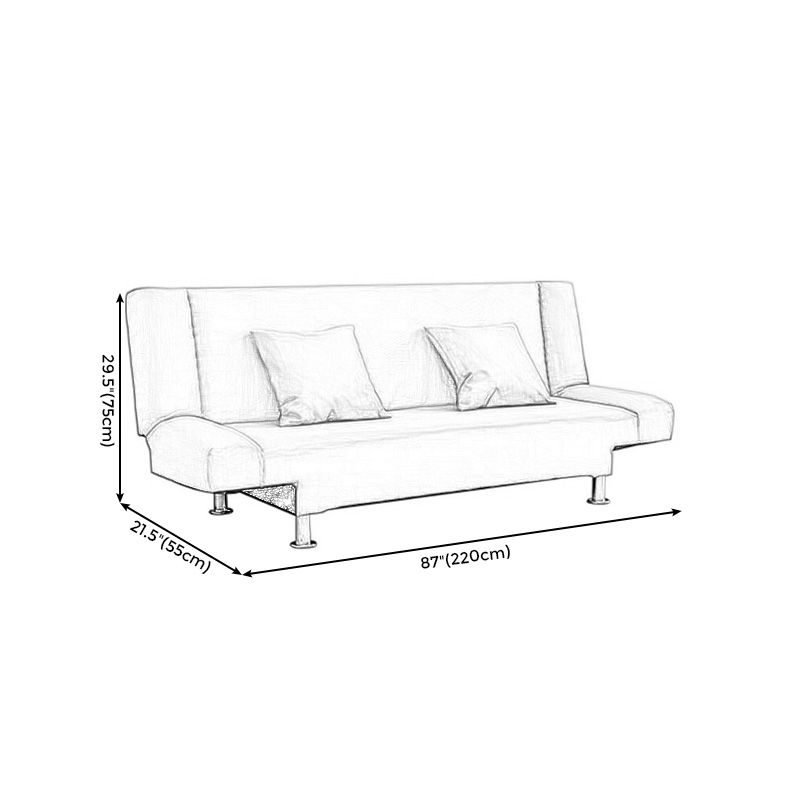 29.53" H Linen Armless Sofa with Tight Back Convertible Sofa for Living Room, Apartment