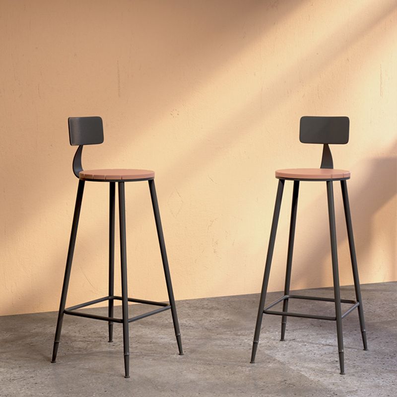 Metal Indoor/ Outdoor Counter Stools Modern Round Armless Bar Stool