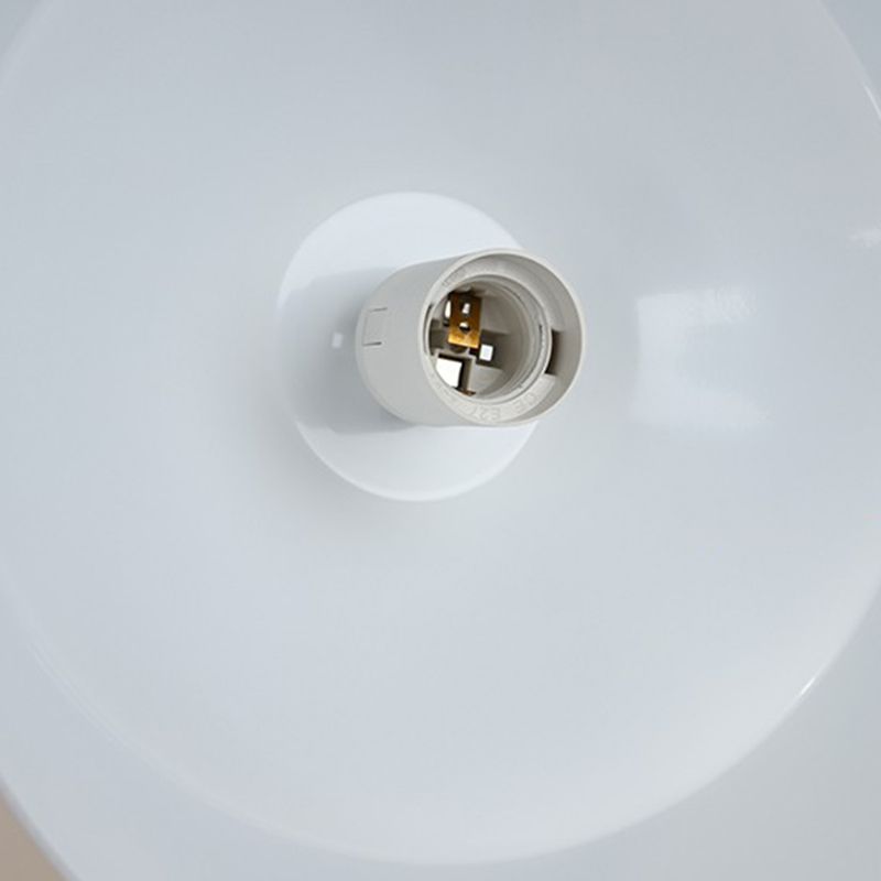 Bowl Shape Hanging Lighting Modern Macaron Style Metal 1 Pendre clair pour l'hôtel