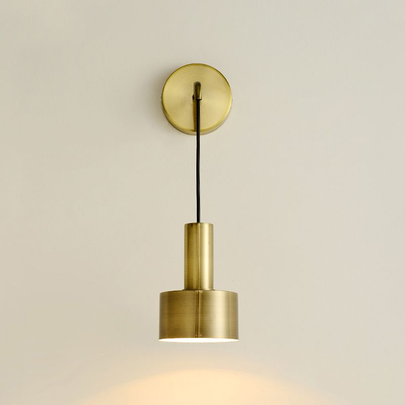 Postmodern Small Wall Hanging Light Metallic Single-Bulb Bedside Reading Wall Lamp