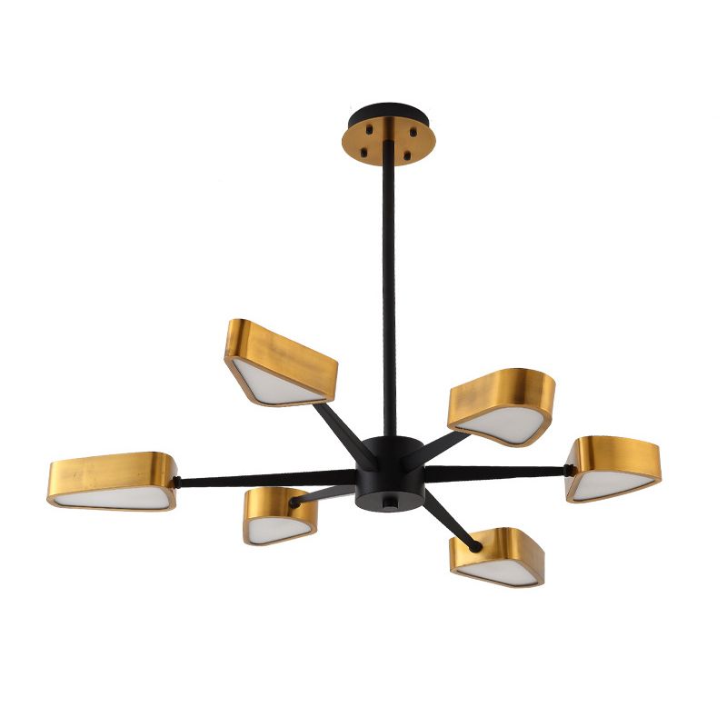 Lampada triangolare minimalista lampada da letto in metallo lampadario appeso in oro