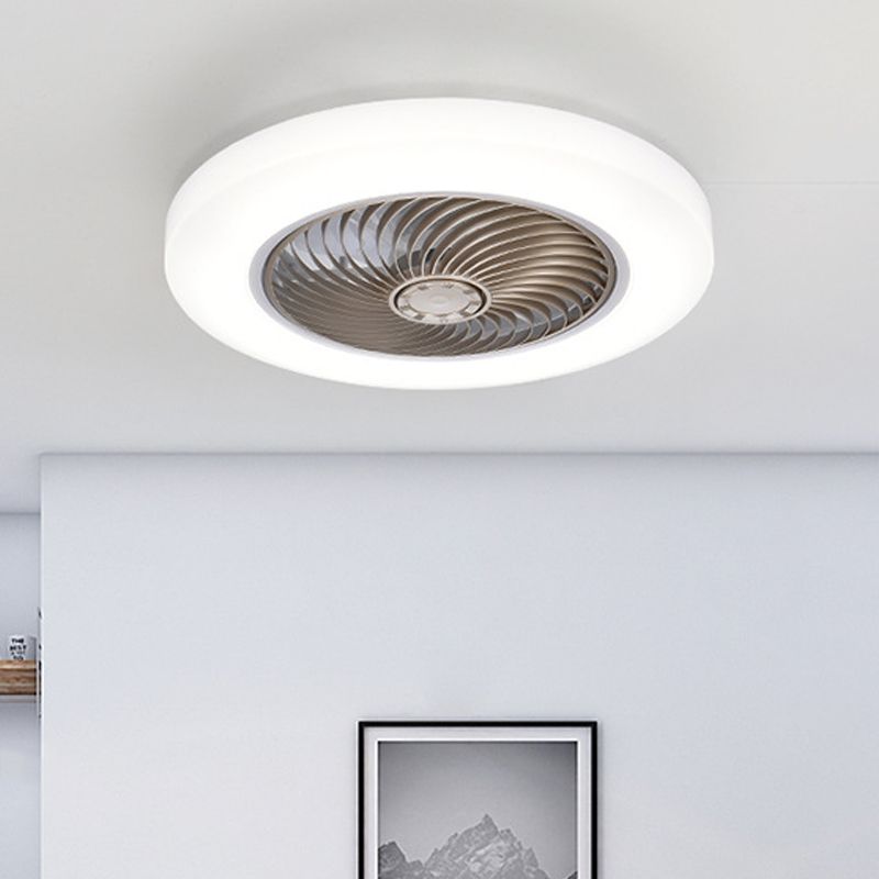 Acrylkreishänge -Lüfterlampe Moderne 20,5 "breit LED Semi Flush Mount Light, 7 Klingen
