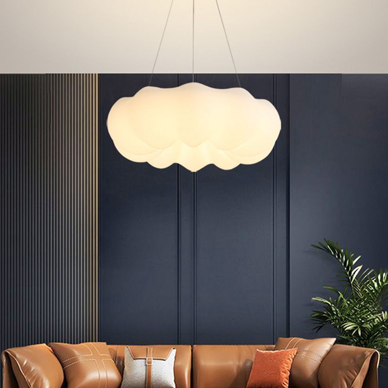 White Cloud Pendant Light LED Acrylic Ceiling Suspension Lamp for Bedroom
