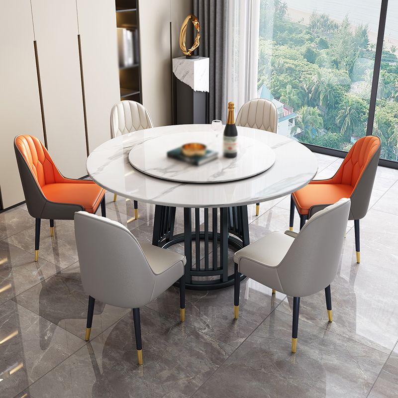 Modern 1/2/7 Pieces Dining Set Round Sintered Stone Dining Table for Dining Room