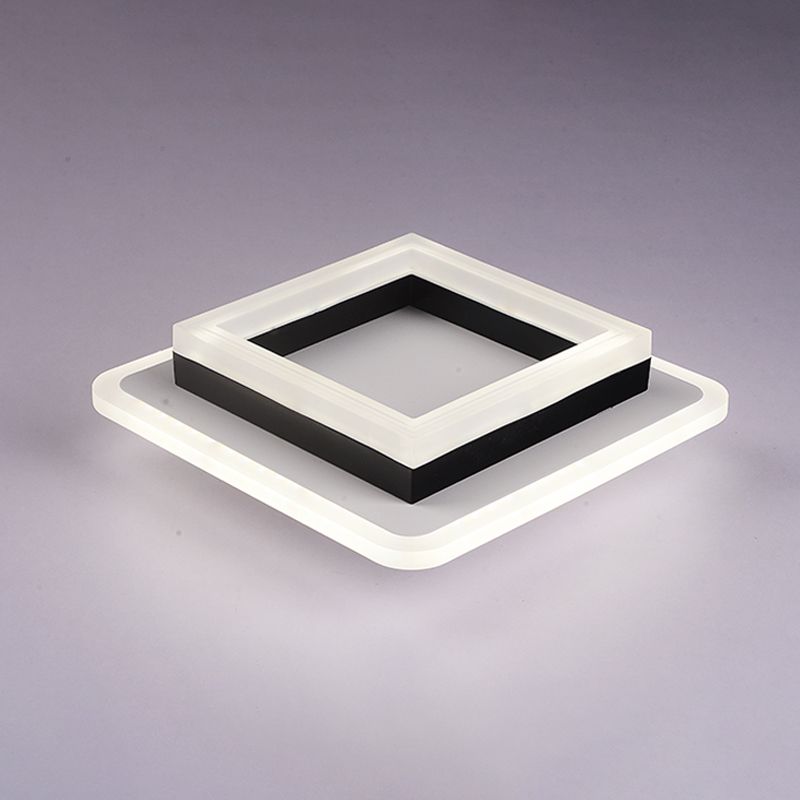 Lámpara de techo empotrada con forma geométrica de metal Lámparas de techo empotradas modernas de 2 luces