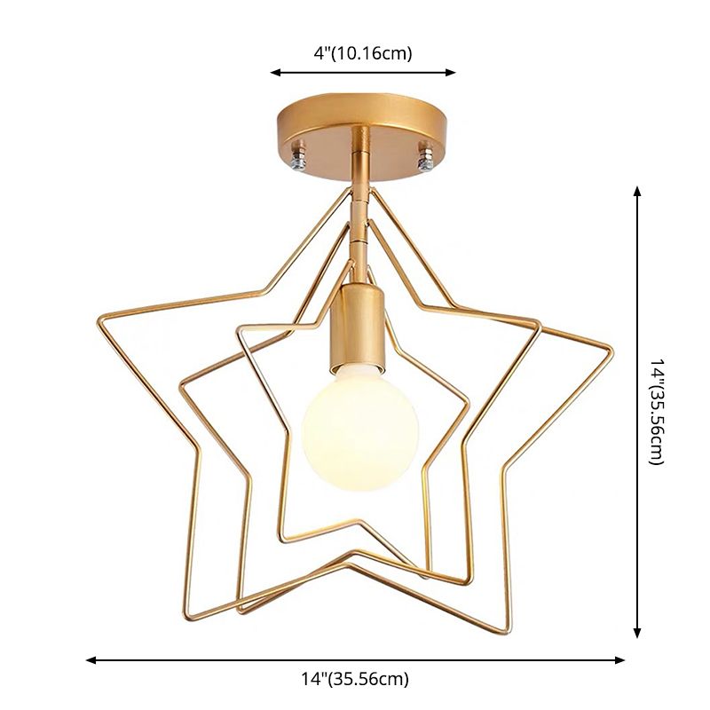 Simpuzzo di metallo rotabile Simplicity Light Bulb Single Bulb Onge Modern Style Aisle Secondo
