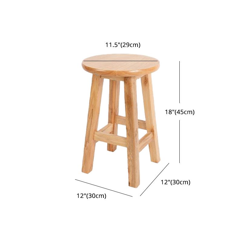 Sgabello da bar in legno moderno a bracciale con sedile in legno e pedale